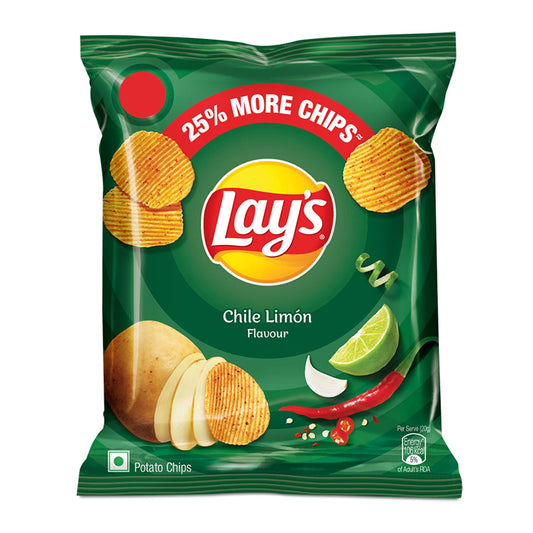 Lay's Chile Limón flavor potato chips packaging on a white background