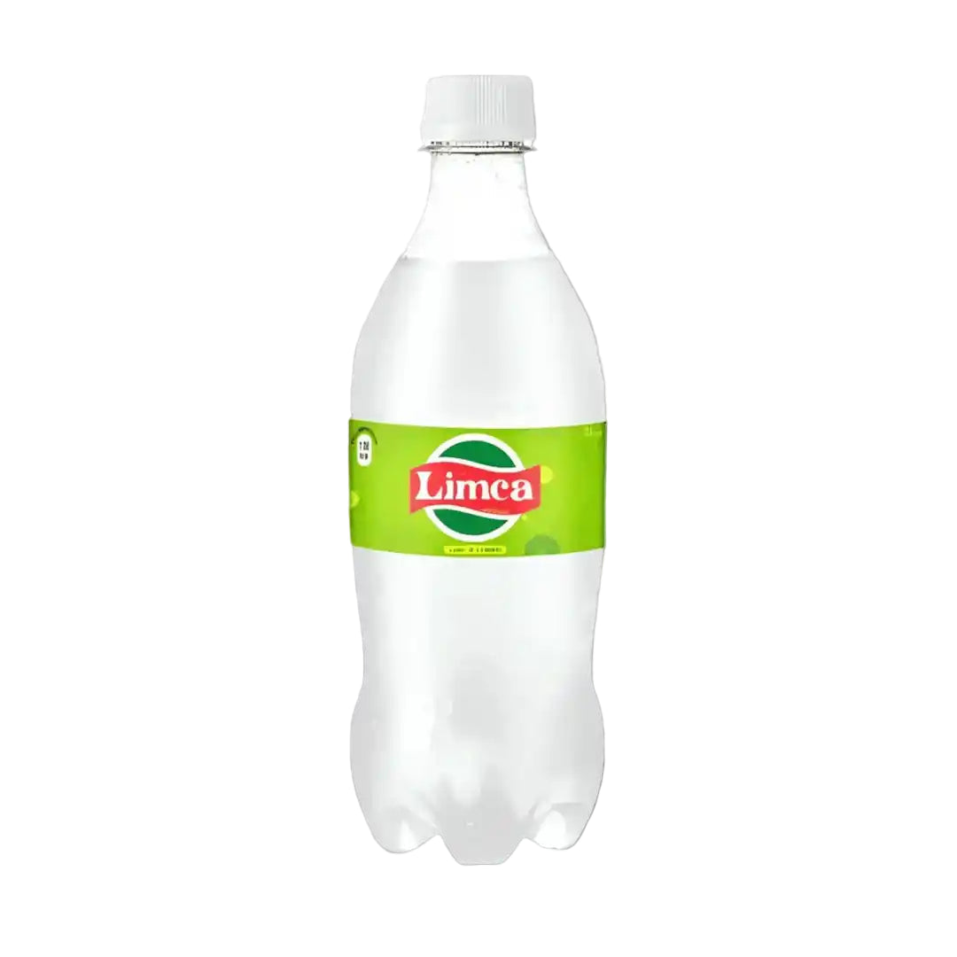 Clear Limca Lime & Lemon 250ml bottle with green label on a white background