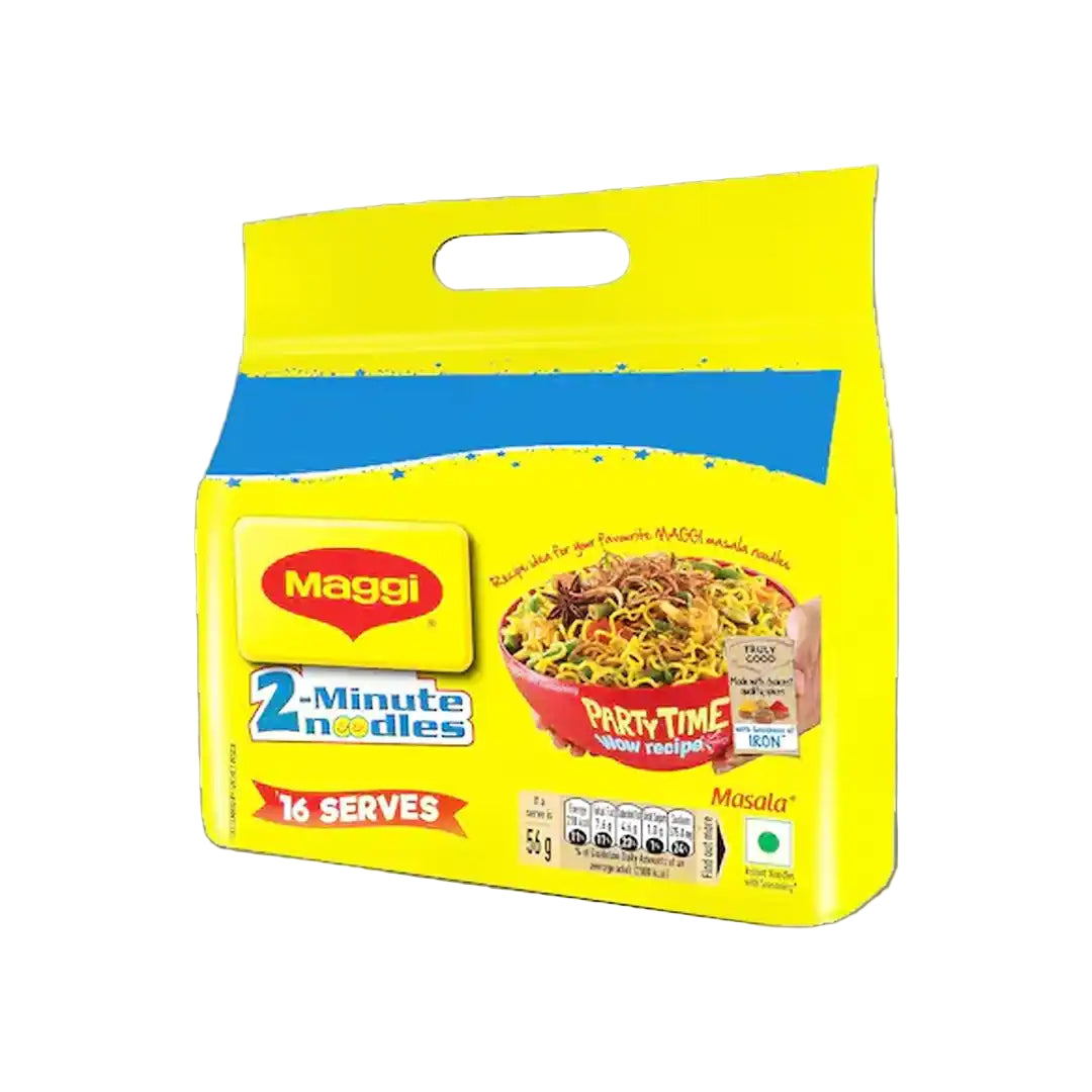 Maggi 2-Minute Noodles packaging on a white background