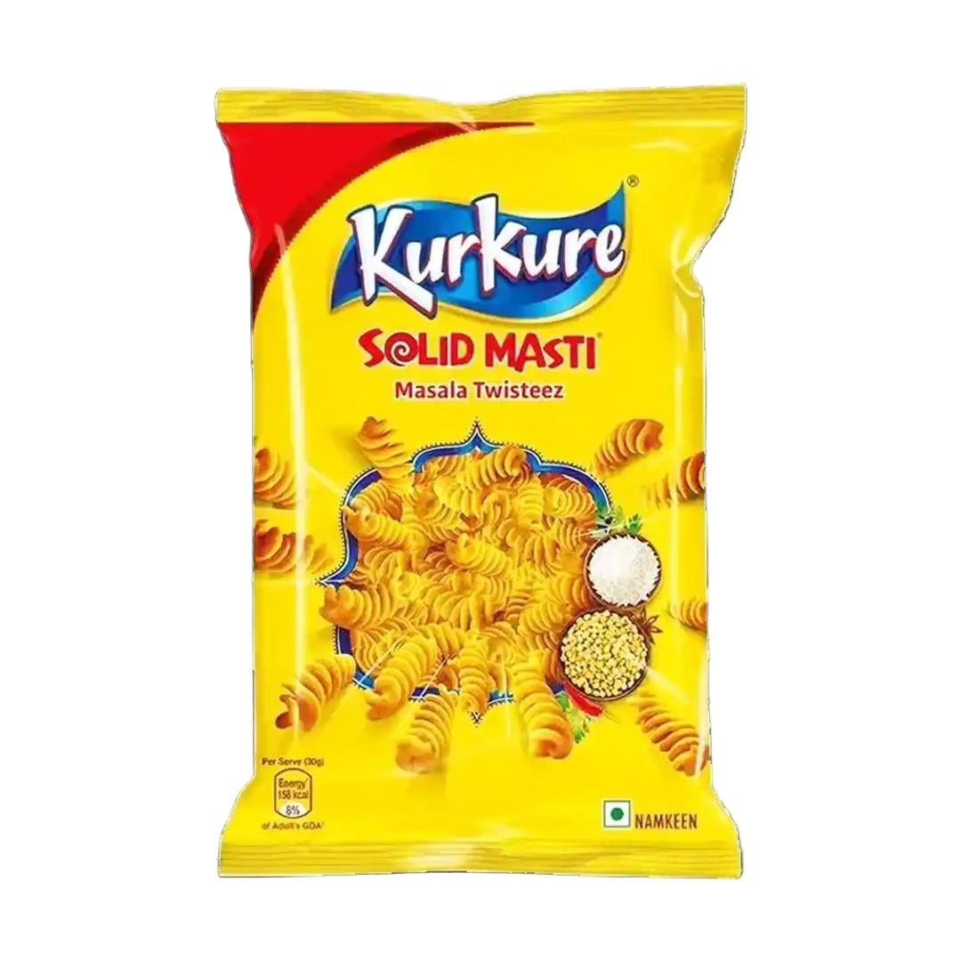 Kurkure Solid Masti packaging on a white background